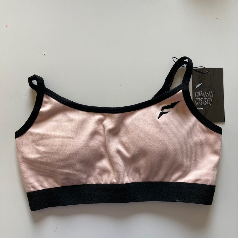 FLAG NOR NAIL - BRAND NEW - Pink Women's Ribbed Sports Bra - Size S